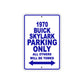 1970 Buick Skylark Car Parking Only All Others Will Be Towed Metal Sign  