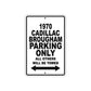 1970 Cadillac Brougham Car Parking Only All Others Will Be Towed Metal Sign  