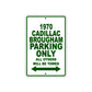 1970 Cadillac Brougham Car Parking Only All Others Will Be Towed Sign Plate