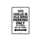 1970 Cadillac DE Ville Series Car Parking Only All Others Will Be Towed Metal Sign  