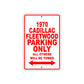 1970 Cadillac Fleetwood Car Parking Only All Others Will Be Towed Sign