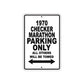 1970 Checker Marathon Car Parking Only All Others Will Be Towed Metal Sign 