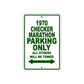 1970 Checker Marathon Car Parking Only All Others Will Be Towed Sign Plate