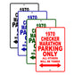 1970 Checker Marathon Car Parking Only All Others Will Be Towed Signs