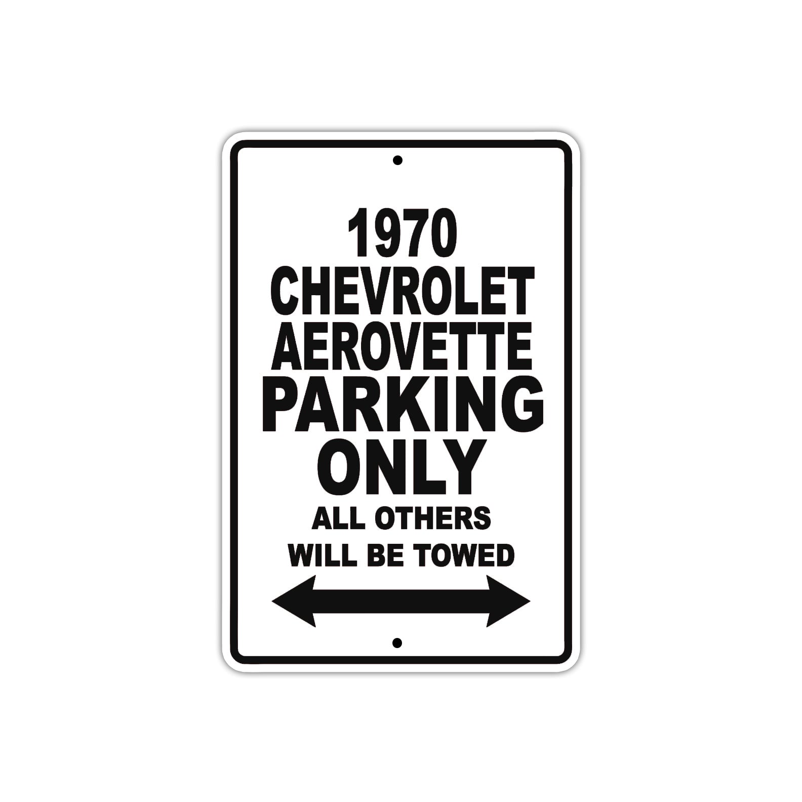 1970 Chevrolet Aerovette Car Parking Only All Others Will Be Towed Metal Sign 