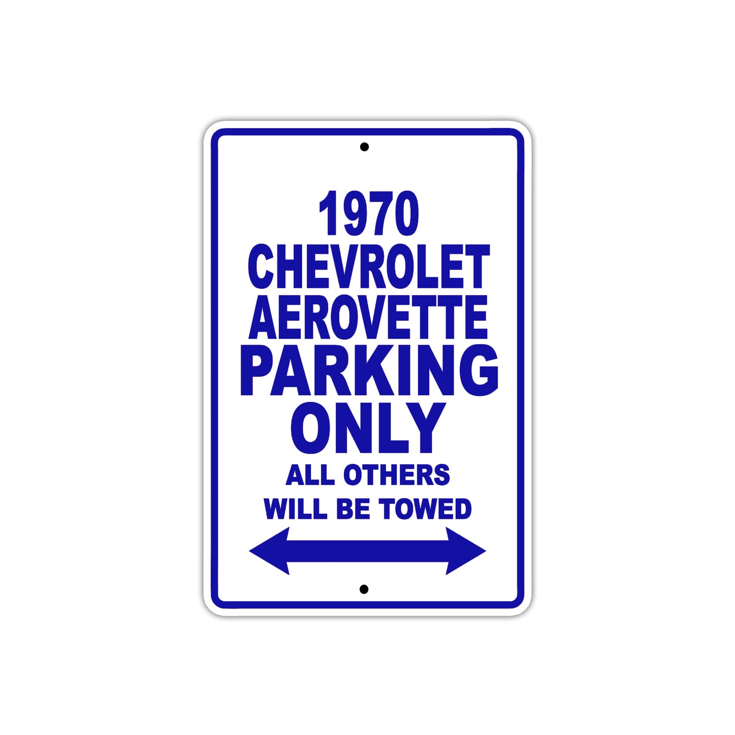1970 Chevrolet Aerovette Car Parking Only All Others Will Be Towed Metal Sign Plate 
