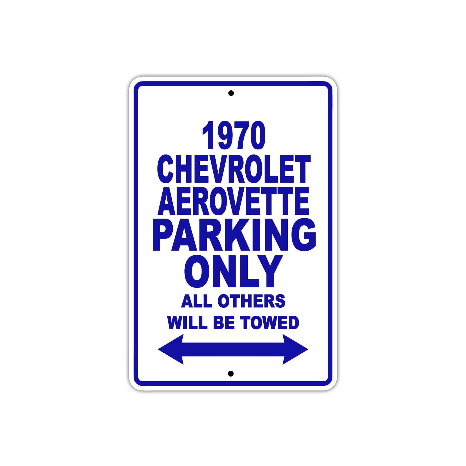 1970 Chevrolet Aerovette Car Parking Only All Others Will Be Towed Metal Sign Plate 