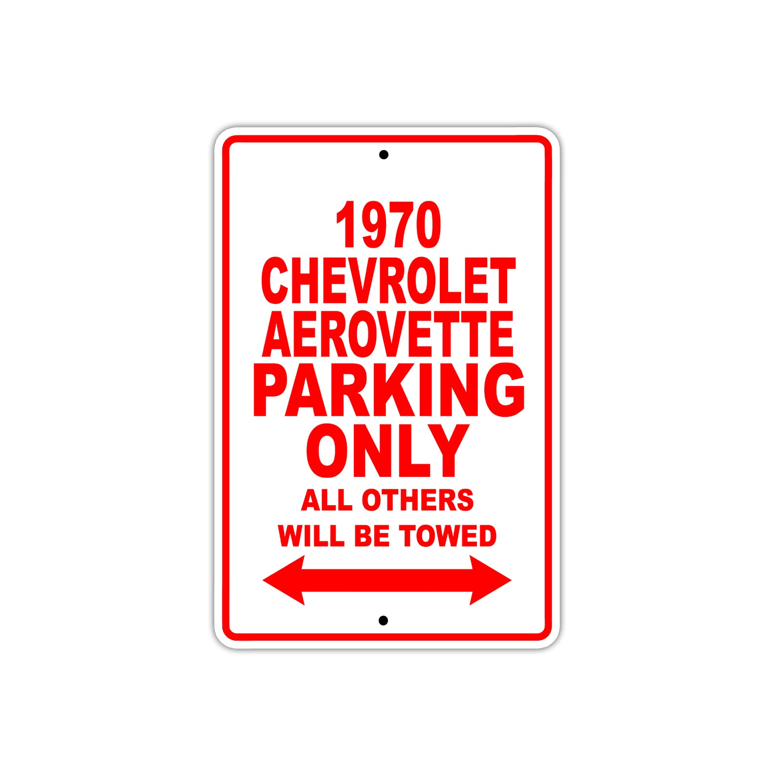1970 Chevrolet Aerovette Car Parking Only All Others Will Be Towed Sign