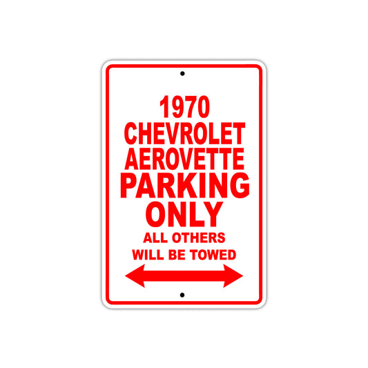 1970 Chevrolet Aerovette Car Parking Only All Others Will Be Towed Sign