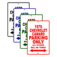 1970 Chevrolet Camaro Car Parking Only All Others Will Be Towed Signs