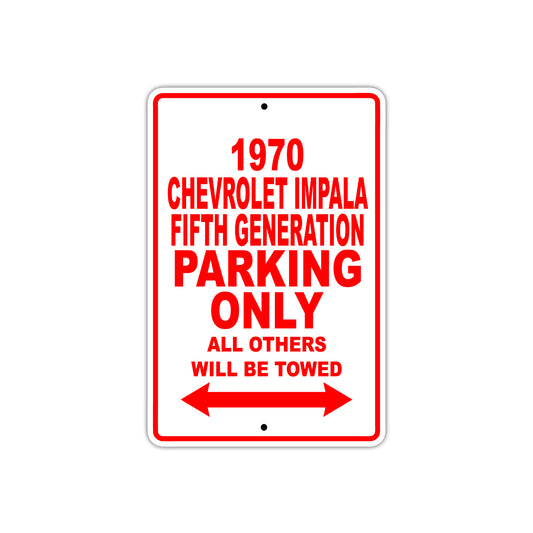 1970 Chevrolet Impala Fifth Generation Car Parking Only All Others Will Be Towed Sign