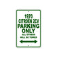 1970 Citroen 2CV Car Parking Only All Others Will Be Towed Sign Plate