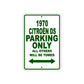 1970 Citroen DS Car Parking Only All Others Will Be Towed Sign Plate