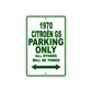 1970 Citroen GS Car Parking Only All Others Will Be Towed Sign Plate