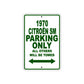 1970 Citroen SM Car Parking Only All Others Will Be Towed Sign Plate