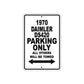 1970 Daimler DS420 Car Parking Only All Others Will Be Towed Metal Sign
