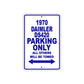 1970 Daimler DS420 Car Parking Only All Others Will Be Towed Metal Sign Plate