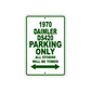 1970 Daimler DS420 Car Parking Only All Others Will Be Towed Sign Plate