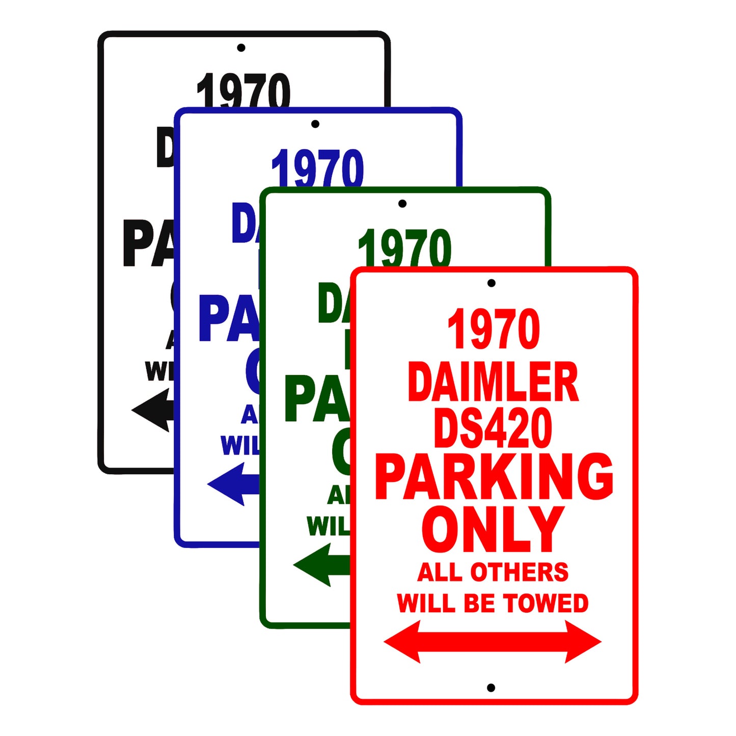 1970 Daimler DS420 Car Parking Only All Others Will Be Towed Signs