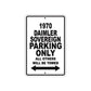 1970 Daimler Sovereign Car Parking Only All Others Will Be Towed Metal Sign