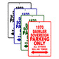 1970 Daimler Sovereign Car Parking Only All Others Will Be Towed Signs