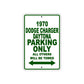 1970 Dodge Charger Daytona Car Parking Only All Others Will Be Towed Sign Plate