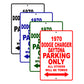 1970 Dodge Charger Daytona Car Parking Only All Others Will Be Towed Signs