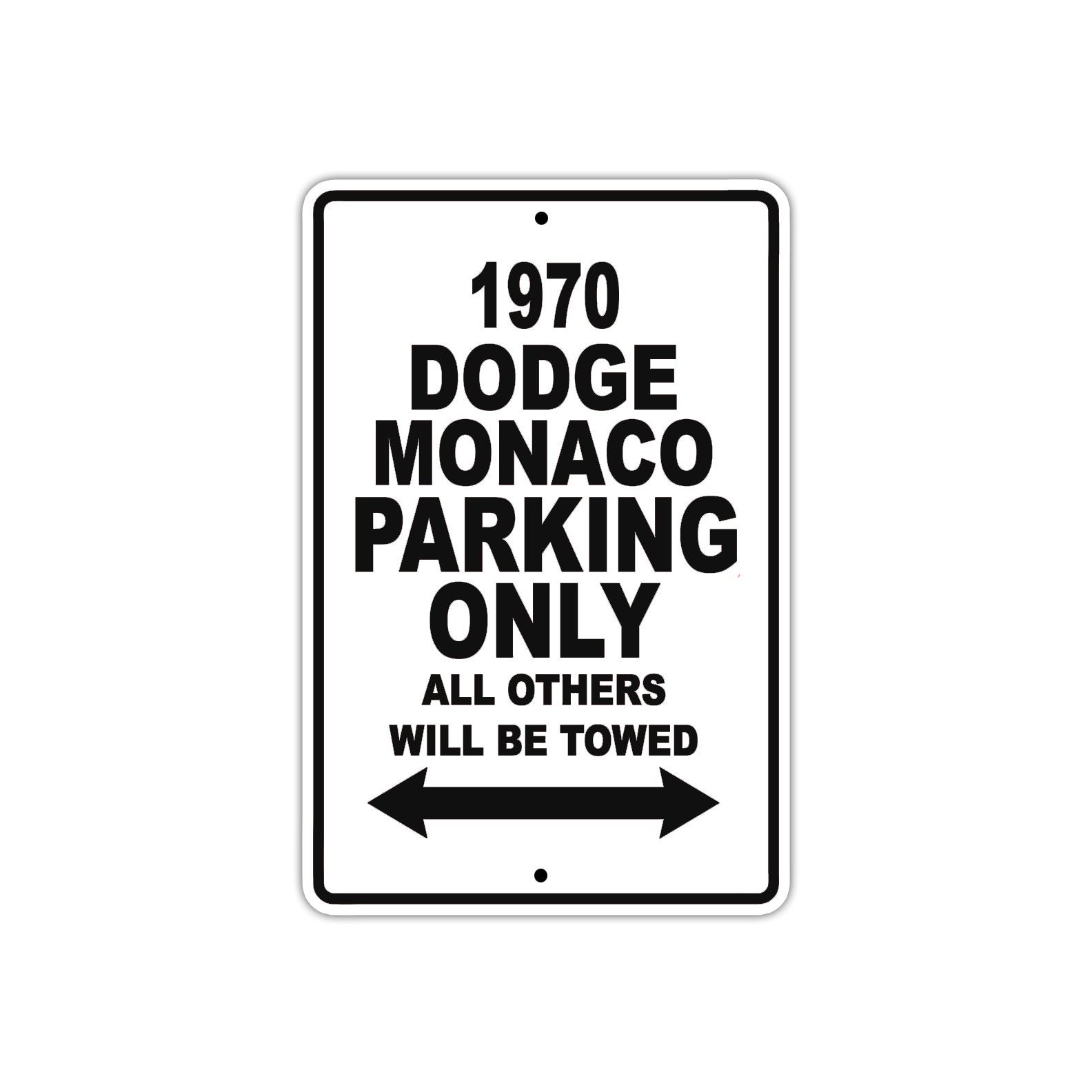 1970 Dodge Manco Car Parking Only All Others Will Be Towed Metal Sign  