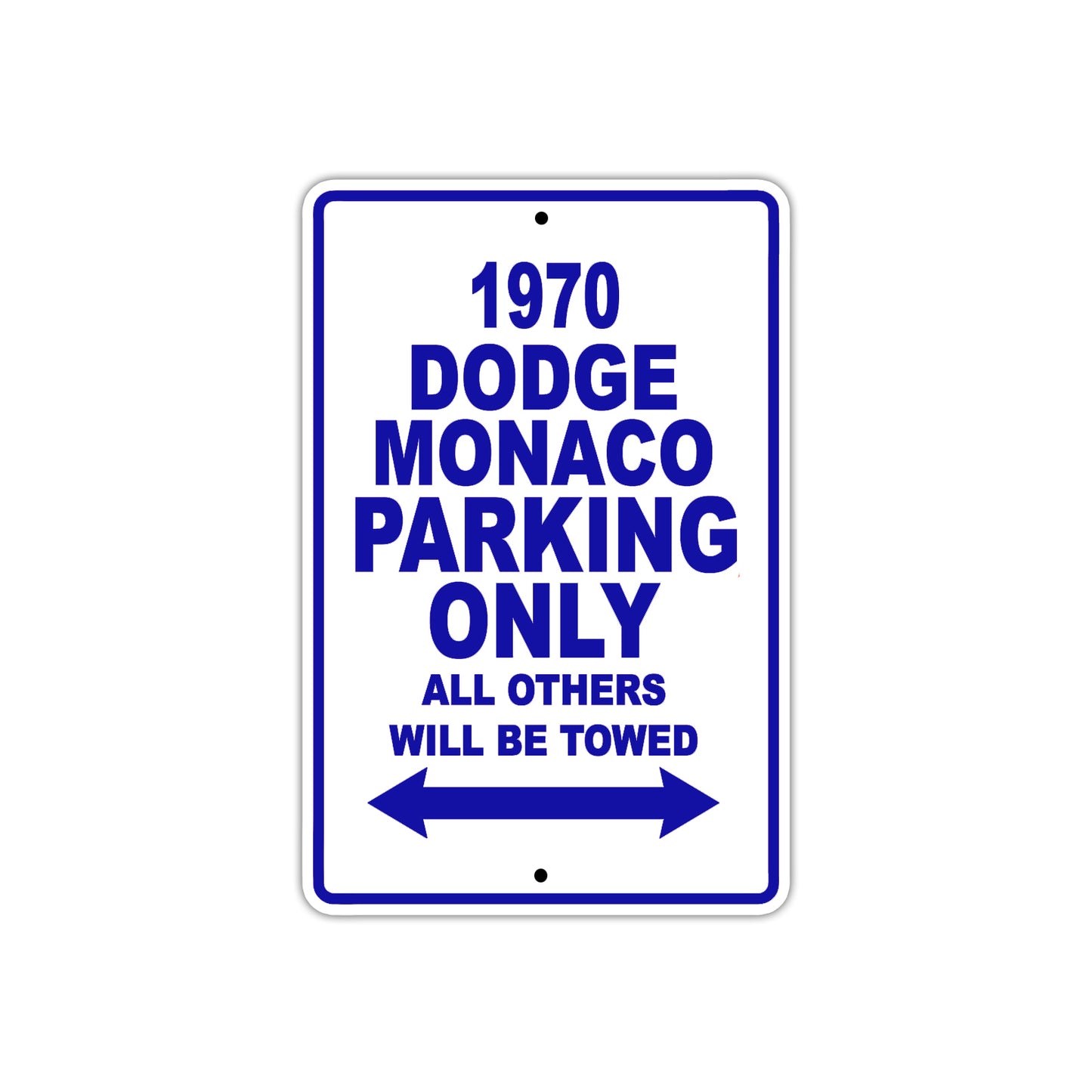 1970 Dodge Manco Car Parking Only All Others Will Be Towed Metal Sign Plate