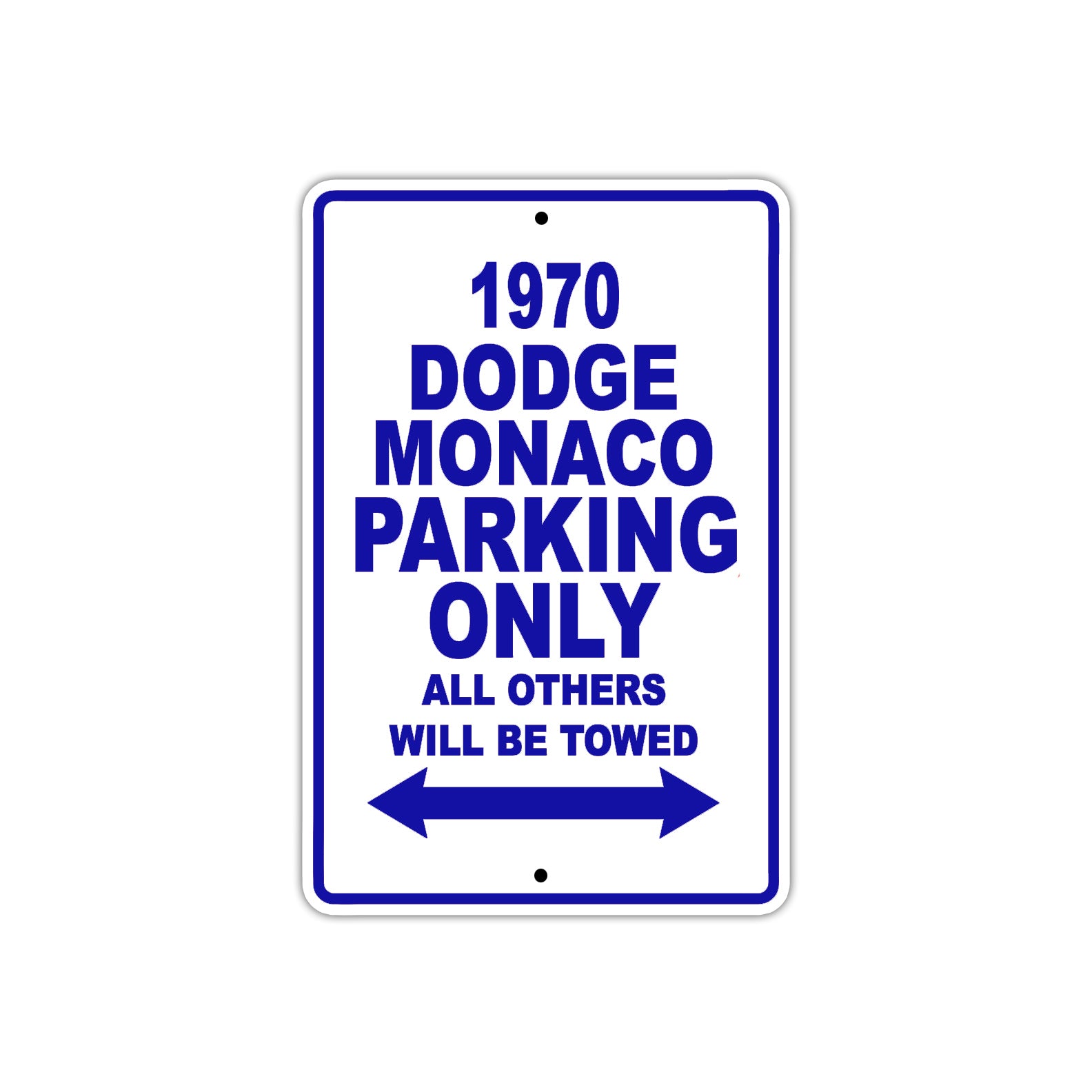 1970 Dodge Manco Car Parking Only All Others Will Be Towed Metal Sign Plate