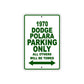 1970 Dodge Polara Car Parking Only All Others Will Be Towed Sign Plate