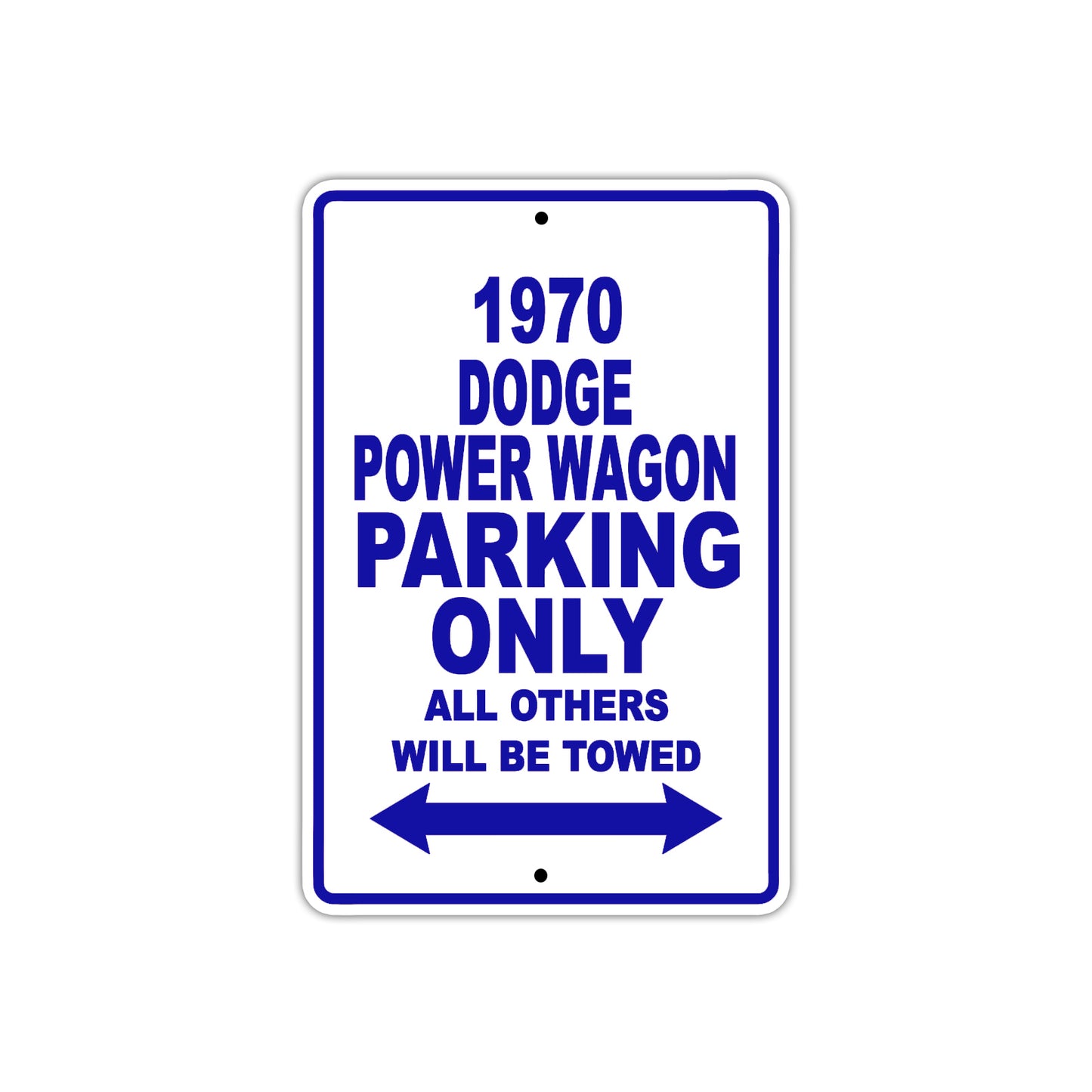 1970 Dodge Power Wagon Car Parking Only All Others Will Be Towed Metal Sign 