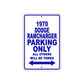 1970 Dodge Ramcharger Car Parking Only All Others Will Be Towed Metal Sign Plate 