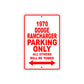 1970 Dodge Ramcharger Car Parking Only All Others Will Be Towed Sign