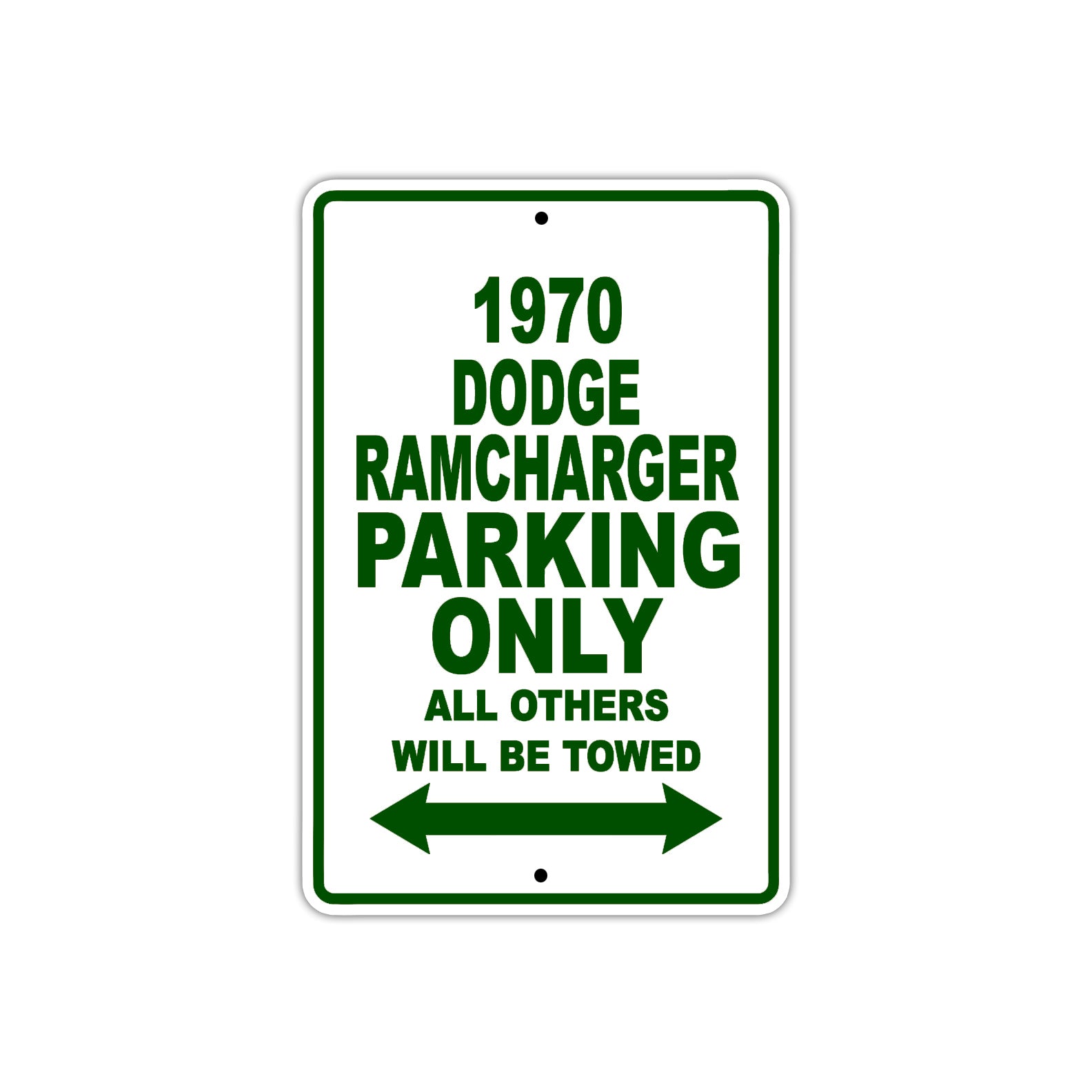 1970 Dodge Ramcharger Car Parking Only All Others Will Be Towed Sign Plate