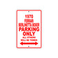 1970 Ferrari Berlinetta Boxer Car Parking Only All Others Will Be Towed Sign