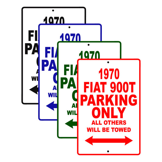 1970 Fiat 900T Car Parking Only All Others Will Be Towed Signs