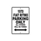 1970 Fiat Ritmo Car Parking Only All Others Will Be Towed Metal Sign 