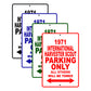 1971 International Harvester Scout Car Parking Only All Others Will Be Towed Signs