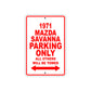 1971 Mazda Savanna Car Parking Only All Others Will Be Towed Sign