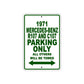 1971 Mercedes-Benz R107 and C107 Car Parking Only All Others Will Be Towed Sign Plate