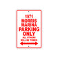 1971 Morris Marina Car Parking Only All Others Will Be Towed Sign