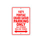 1971 Pontiac Grand Safari Car Parking Only All Others Will Be Towed Sign