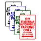 1971 Stateman Automobile Car Parking Only All Others Will Be Towed Signs