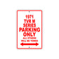 1971 TVR M Series Car Parking Only All Others Will Be Towed Sign