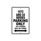 1972 ARO 24 Series Car Parking Only All Others Will Be Towed Metal Sign 