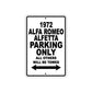 1972 Alfa Romeo Alfetta Car Parking Only All Others Will Be Towed Metal Sign  