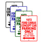 1972 Ford Cirrus Concept Car Parking Only All Others Will Be Towed Signs