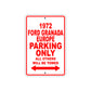 1972 Ford Granada Europe Car Parking Only All Others Will Be Towed Sign Plate