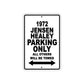 1972 Jensen Healey Car Parking Only All Others Will Be Towed Metal Sign 
